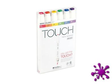 Touch Twin Brush Marker 6er Set Main Color - Grundfarbtöne