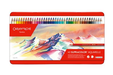 Caran d‘Ache Supracolor Soft Aquarellfarbstifte - 40 Farben