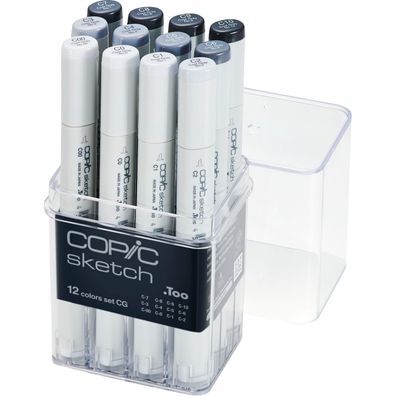 Copic Sketch 12er Set - Grautöne / Cool Gray CG