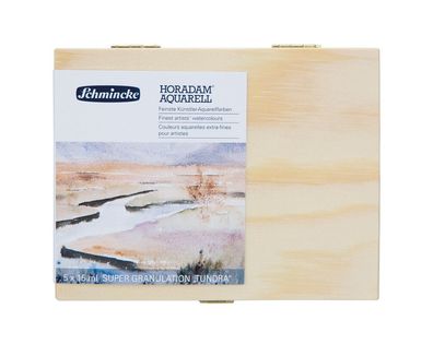 Schmincke Horadam Aquarell "Tundra" Super Granulation 5x15ml im Holzkasten