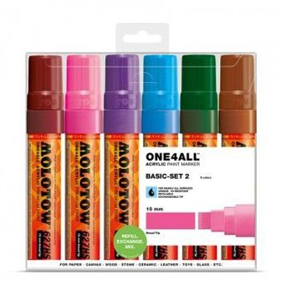 Molotow ONE4ALL 627HS Marker 6er Basic-Set 2