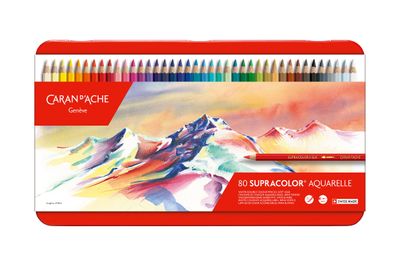 Caran d‘Ache Supracolor Soft Aquarellfarbstifte - 80 Farben