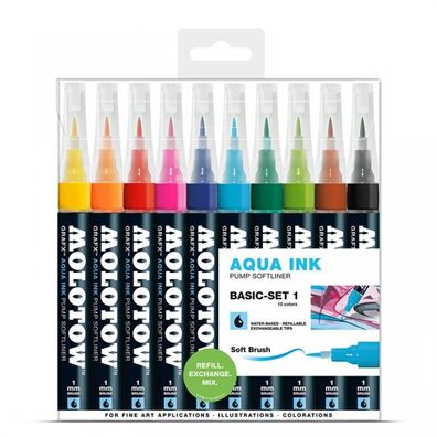 Molotow GRAFX Aqua Ink Marker 10er Basic-Set 1