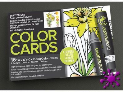 Chameleon Color Cards zum selbst gestalten - Blumen Motive