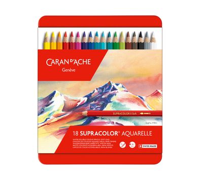 Caran d‘Ache Supracolor Soft Aquarellfarbstifte - 18 Farben