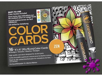 Chameleon Color Cards zum selbst gestalten - Zen Doodles