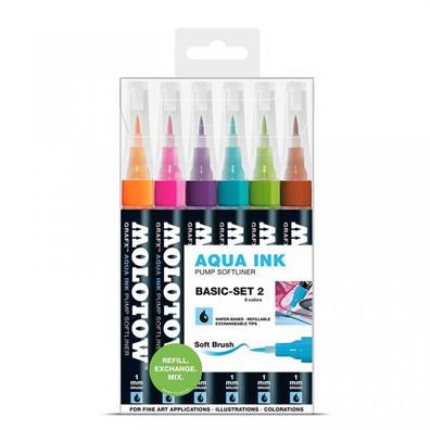 Molotow GRAFX Aqua Ink Marker 6er Basic-Set 2