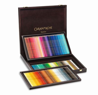 Caran d‘Ache Supracolor Soft Aquarellfarbstifte - 120 Farben im Holzkoffer