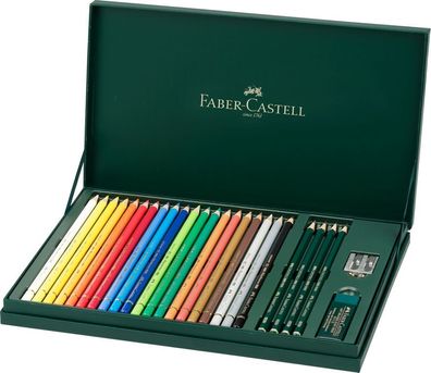 Faber-Castell Polychromos Farbstifte - Geschenketui mit 20 Farben + Zubehör