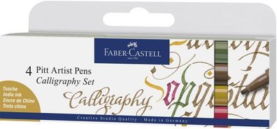 Faber-Castell PITT Artist Pen Calligraphy 4er Set Farben