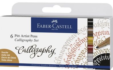 Faber-Castell PITT Artist Pen Calligraphy 6er Set