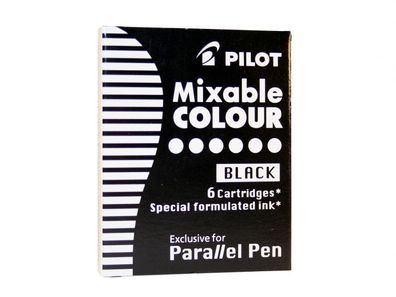 Tintenpatronen für Parallel Pen Pilot - 6er Set - schwarz