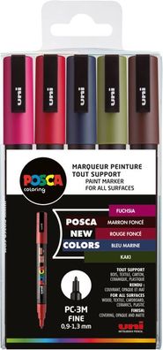 Posca Marker-Set PC-3M fein - 5er Etui