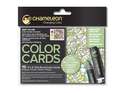 Chameleon Color Cards zum selbst gestalten - Blumenmuster