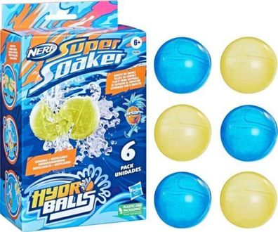 Hasbro Wasserspielzeug Nerf Hydro Balls 6er Pack wiederverwendbare Wasserbomben