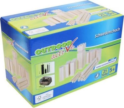 Outdoor Active Schwedenschach Kubb 21-teilig