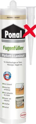 Ponal Fugenfüller für Parkett und Laminat, Ahorn/Birke, elastische Spachtelmasse