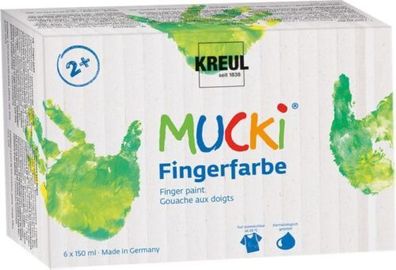 KREUL MUCKI 6-teiliges Fingerfarben-Set (2316)