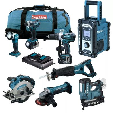 MAKITA LXT 18V 12tlg. Akku Werkzeug + DBN600 Z Akku-Stauchkopfnagler