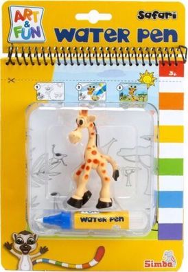 Simba Spielzeug Malen ART & FUN Water Pen Safari Malbuch 106334635