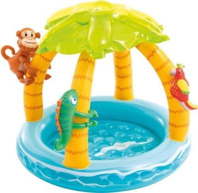 Intex Baby Pool Tropical Island 102cm x 89cm 45 Liter 1-3 Jahre 58417NP (Gr. Bis 1 m)