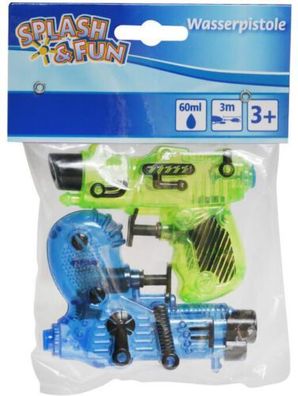 Splash & Fun Wasserpistole Galaxy 2 Stück 11 cm Sortiert zufällige Farbe