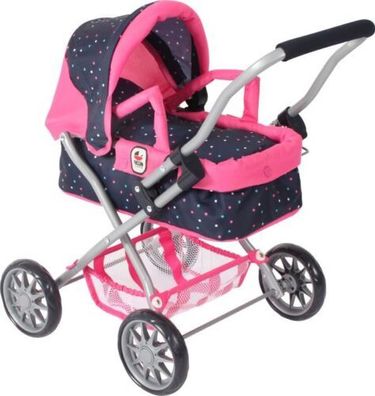 Bayer Chic 2000 Puppen Mini-Kuschelwagen SMARTY Konfetti pink TOP