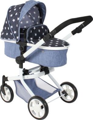 Bayer Chic 2000 595-51 Kombi-Puppenwagen "MIKA", Navy Blau Sterne