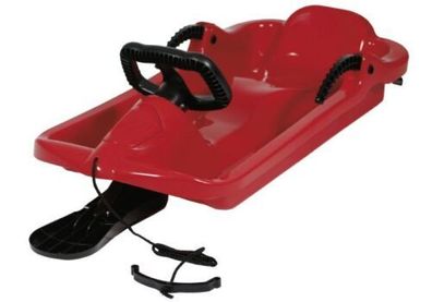 AlpenGaudi AlpenDrive Rot Bob 93 cm Lenkbob Rodel Lenkrodel mit Bremsen