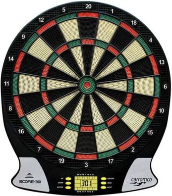 Carromco Elektronik Dartboard SCORE-301 elektronische 4-Loch Abstand 44,6x39x2cm