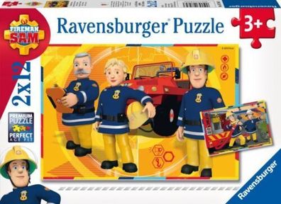 2015 Ravensburger Puzzle - Sam im Einsatz - Feuerwehrmann - 2x12 Teile - 3+ Kind