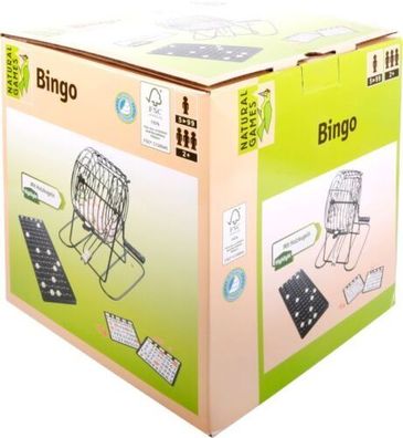 Vedes 0061058834 Natural Games Bingo mit Metallkorb