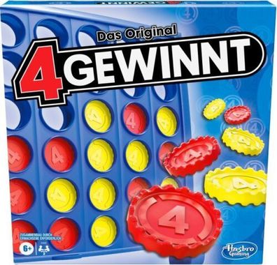 Hasbro 4 gewinnt 2020er Edition Strategiespiel Kinderspiel 2 Spieler ab 6 Jahren