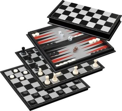 Philos 2506 Schach-backgammon-dame-set magnetisch