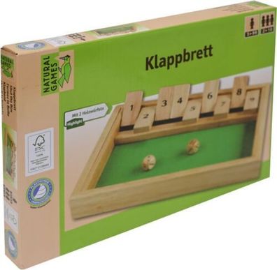 Klappbrett Brettspiel 3 Teilig Holz Natural Games 2 - 10 Spieler NEU ab 5 Jahren