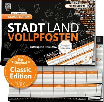 Denkriesen - STADT LAND VOLLPFOSTEN® - Classic Edition - "Intelligenz ist relati