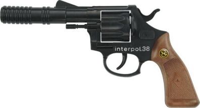 Schrödel J.G. Spielzeugpistole Interpol 23 cm für Sheriff-Kostüm Fasching