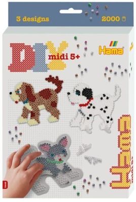 midi 'Hunde und Katze' Geschenkpackung Hama Bügelperlen 3449 (0028178034498)