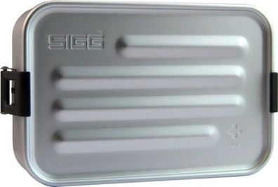 SIGG Lunchbox Metal Box Plus S Silber Alu kleine Brotdose Brotbox Vesperdose (Gr. L)