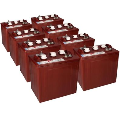 8x Trojan T-105 Plus 6V 225Ah Deep Cycle Batterie (48V)