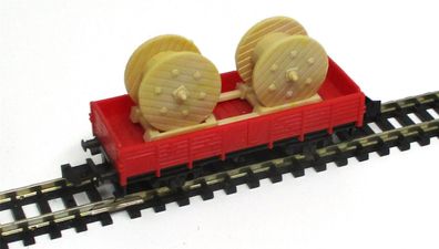 Minitrix N Mittelbordwagen rot mit Ladegut o. OVP (1280K)