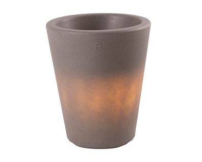 Beleuchteter Pflanztopf Shining Classic Pot S (Taupe)