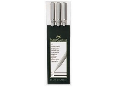 Faber Castell ECCO Pigment-Tintenzeichner 3er Etui