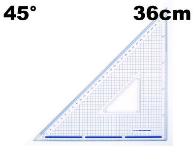 Rumold Schneidedreieck mit Stahlkante - 36cm 45°