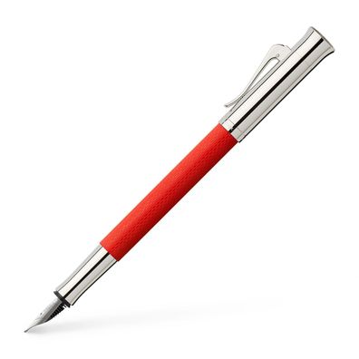 Füllfederhalter Guilloche, India Red von Graf von Faber-Castell (M, F, EF, B)