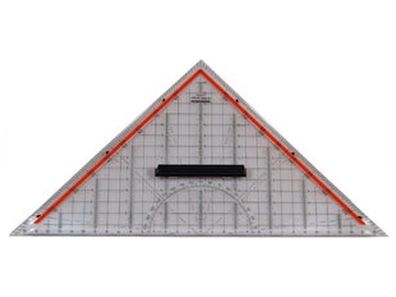 Rumold Technisches Zeichendreieck Plexiglas, mit Griff, 326mm