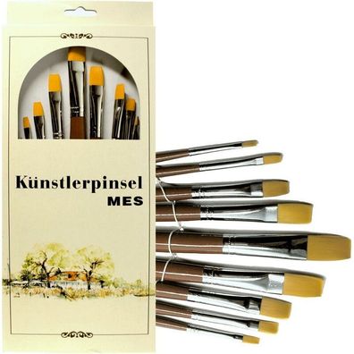 CMI Pinsel Golden Synthetikhaar flach 9er Set