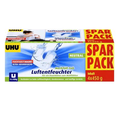 4x450g UHU Luftentfeuchter Magnet U-Form