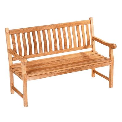 deVries Landhausbank "MENDIP" aus Teakholz Premium Gartenbank 140 x 54 x 94 cm