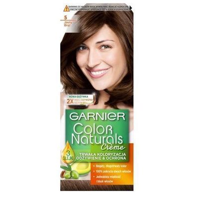 Garnier Color Naturals Permanente Haarfarbe 5 Hellbraun, 1 Packung